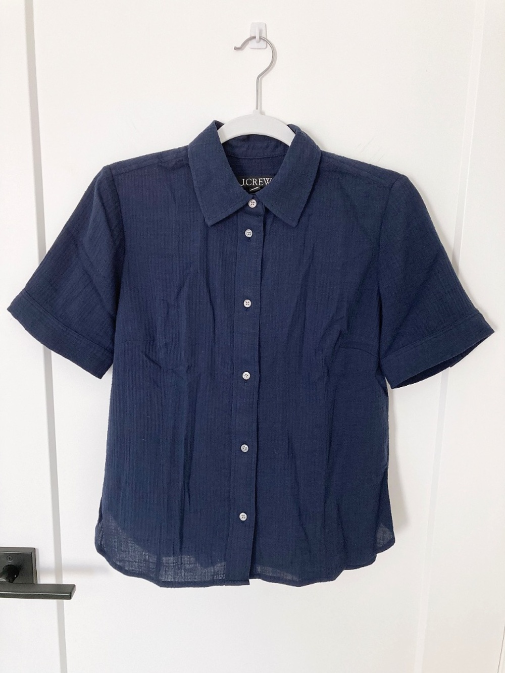 NWT J. Crew Navy Blue Slim-fit Button-up Shirt in Cotton Gauze - 2